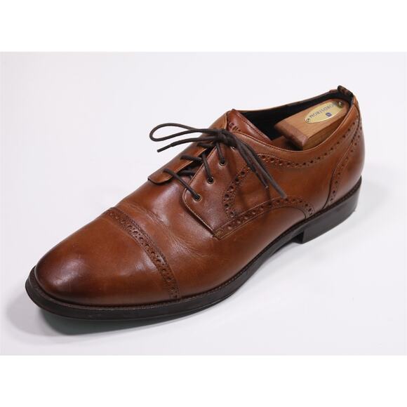 Cole Haan Mens British Tan Brown Captoe William Grand.OS Leather Dress Shoes 13M main image 7